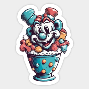 Cartoon cream dessert Sticker